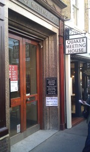 The entrance to Westminster Friends Meeting House at 52 St Martins Lane.